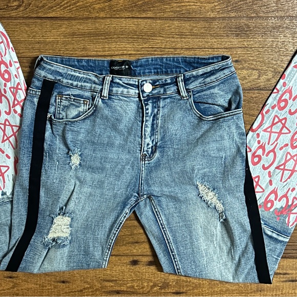 Cooper 9 • Los Angeles • Men’s • Graffiti • Size 34/31 • Blue/Pink • Jeans - Picture 13 of 16